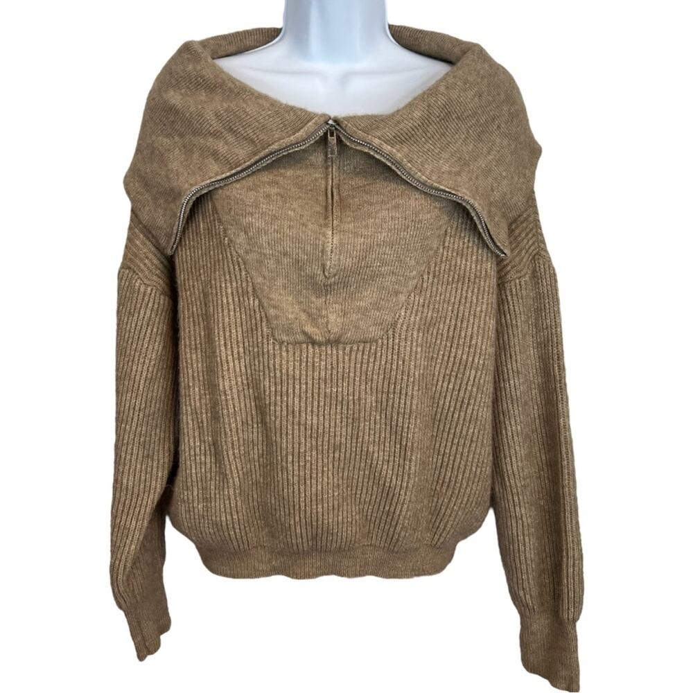 Lili Sidonio x Molly Bracken oversized Zip turtleneck chunky Sweater - Picture 8 of 15